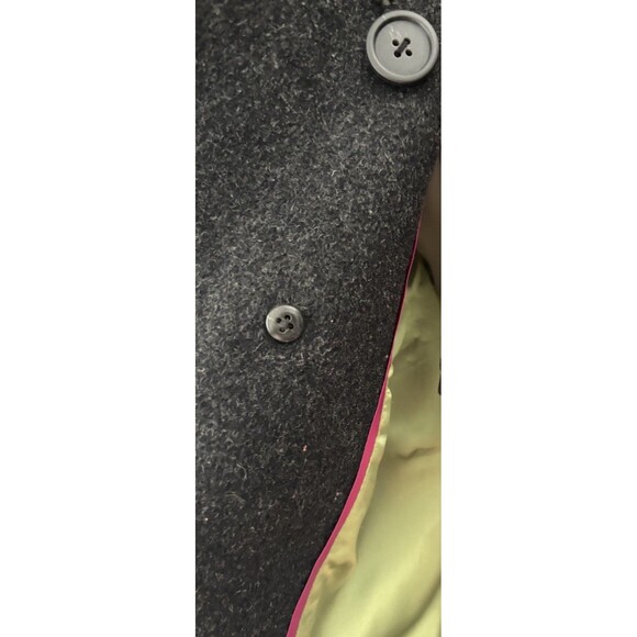 J. CREW Women Size Small Pea Coat Charcoal Black Wool Double Breasted - Picture 8 of 13